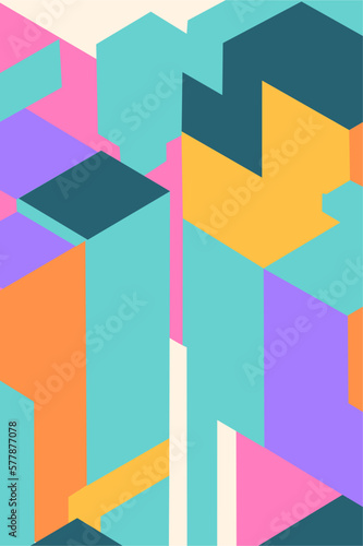minimalist abstract architecture vector graphic 