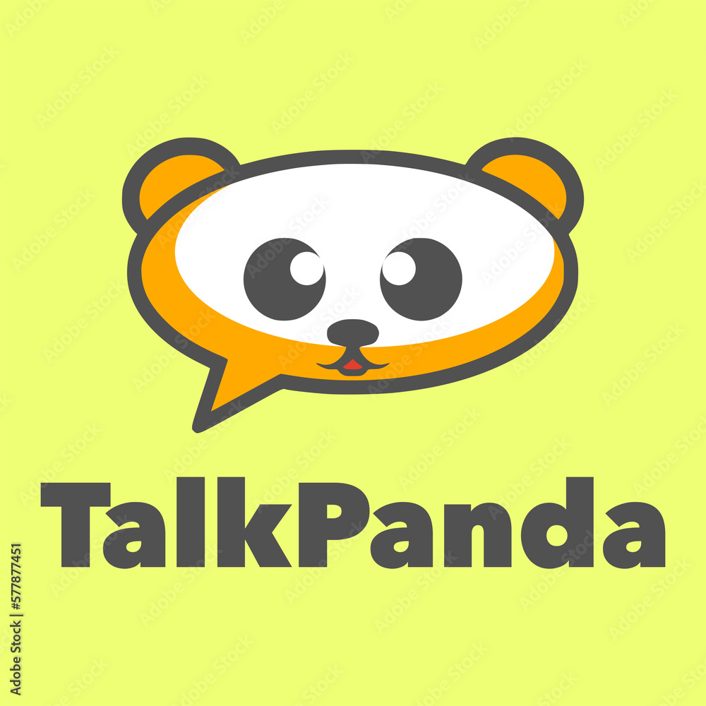 Fototapeta premium Talk panda cute