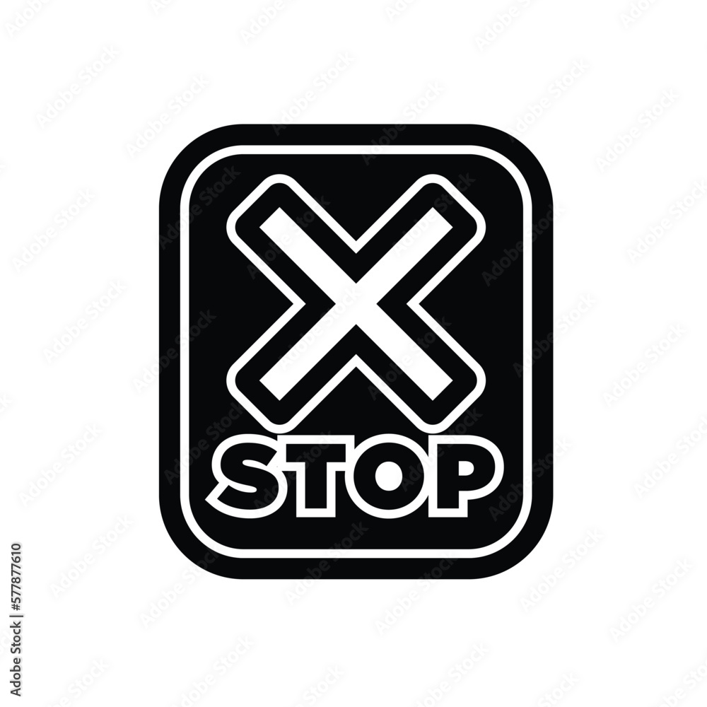 stop sing, icon, vector, template, illustration, design, collection,flat, style stop sing, icon, vector, template, illustration, design, collection,flat, style