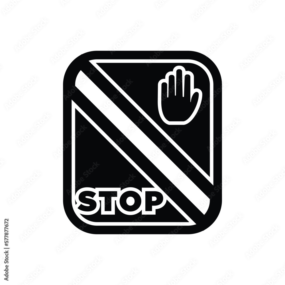 stop sing, icon, vector, template, illustration, design, collection,flat, style stop sing, icon, vector, template, illustration, design, collection,flat, style