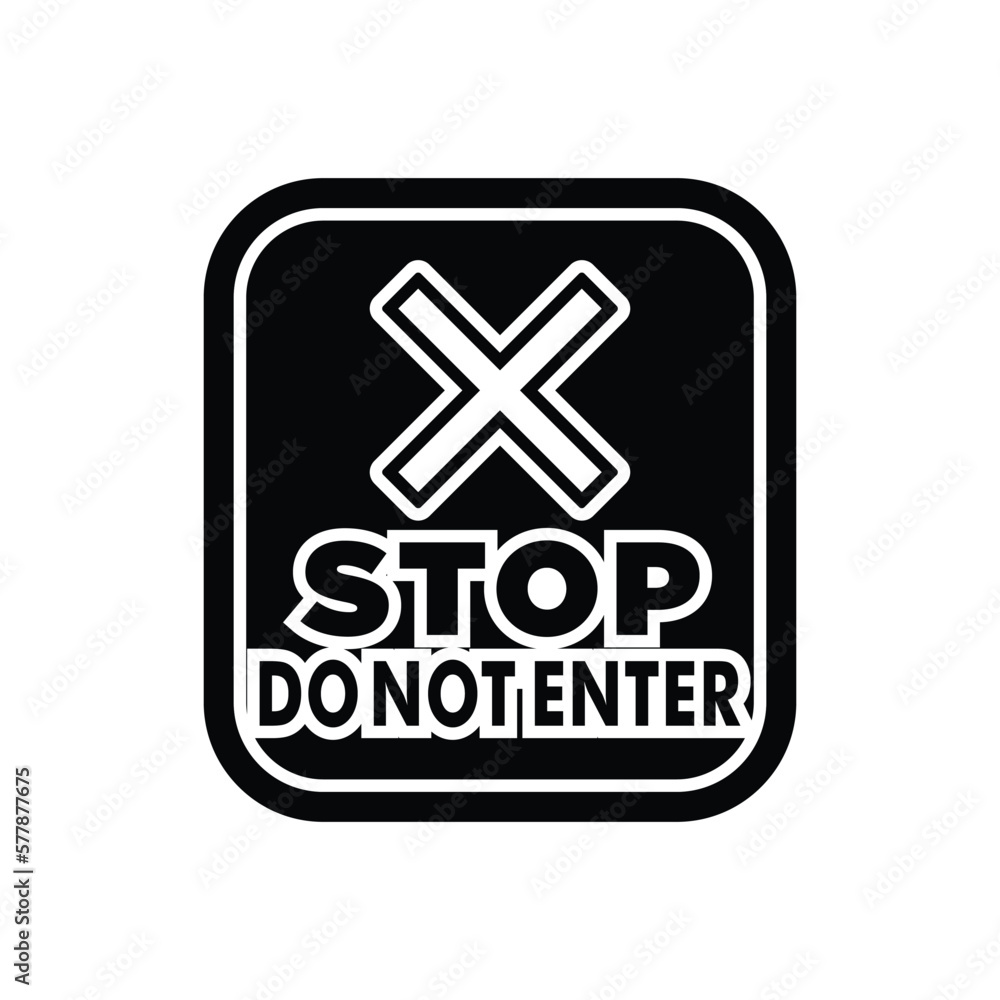 Obraz premium stop sing, icon, vector, template, illustration, design, collection,flat, style