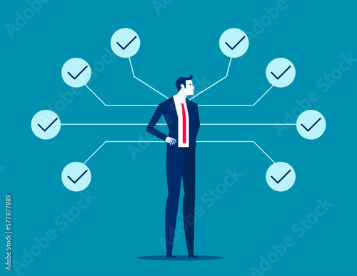 Business competence and experience. Business ability vector illustration