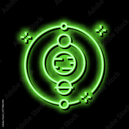 astrology occupation neon glow icon illustration