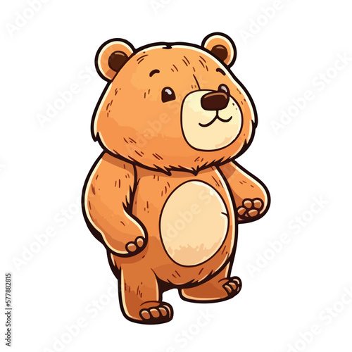 cute bear cartoon style