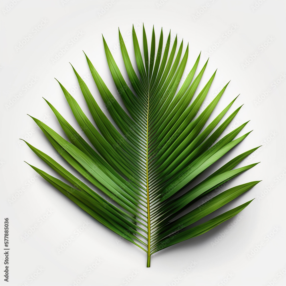 Fototapeta premium coconut palm leaf isolated for object and retouch design