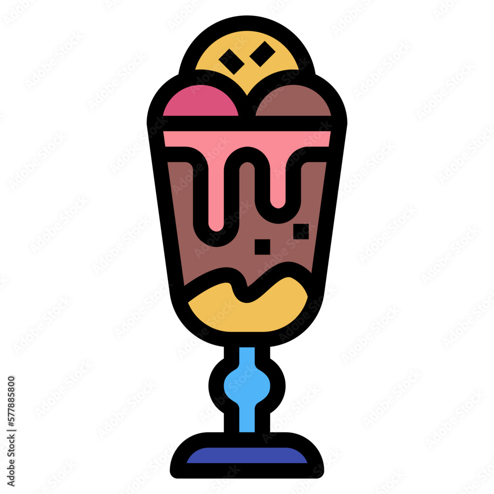 ice cream filled outline icon style ice cream filled outline icon style