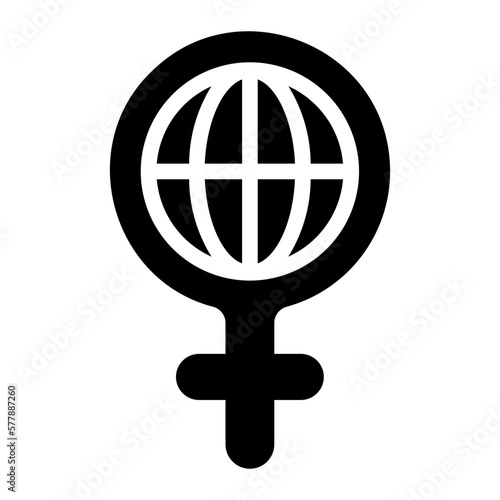 international womens day glyph icon