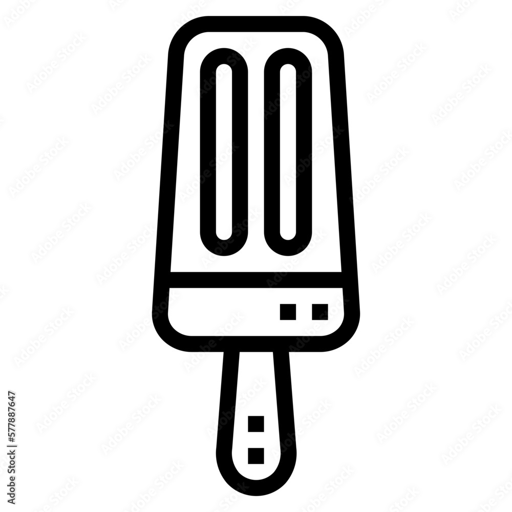ice pop line icon style ice pop line icon style