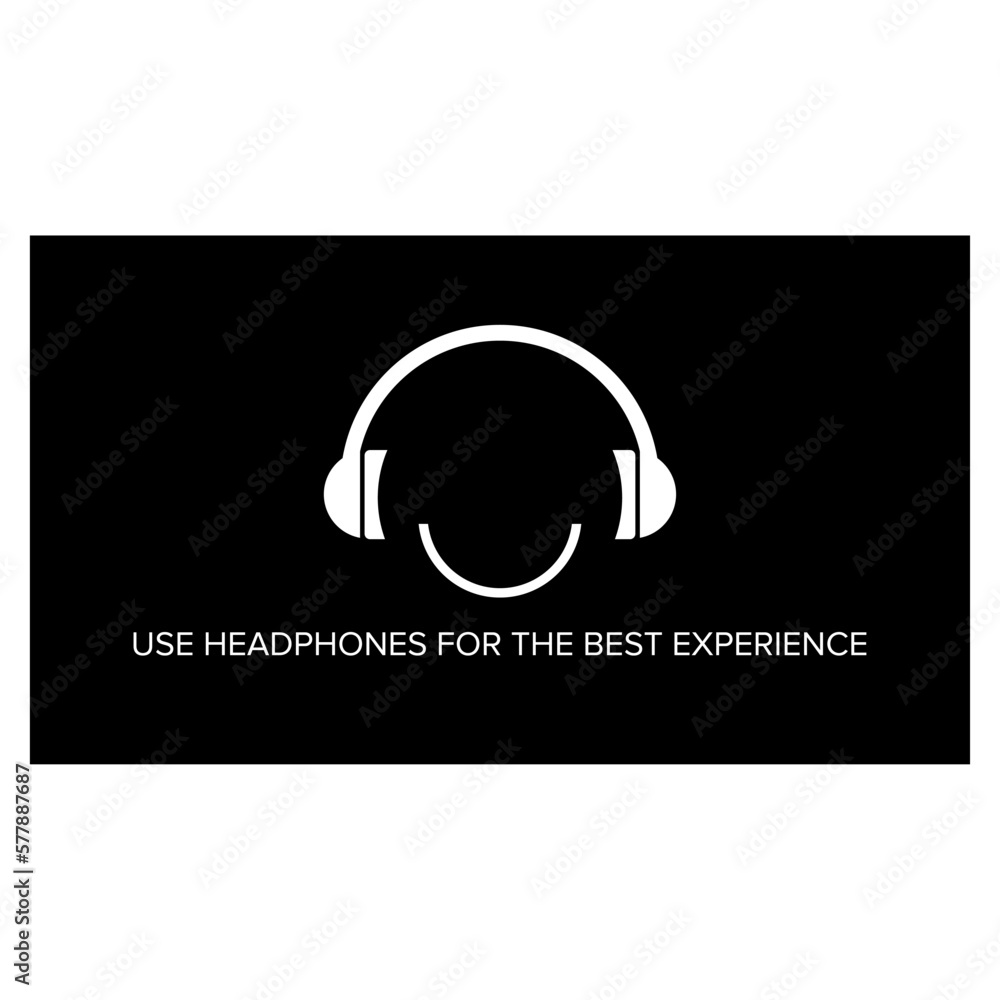 Headphones experience intro symbol design Headphones experience intro symbol design