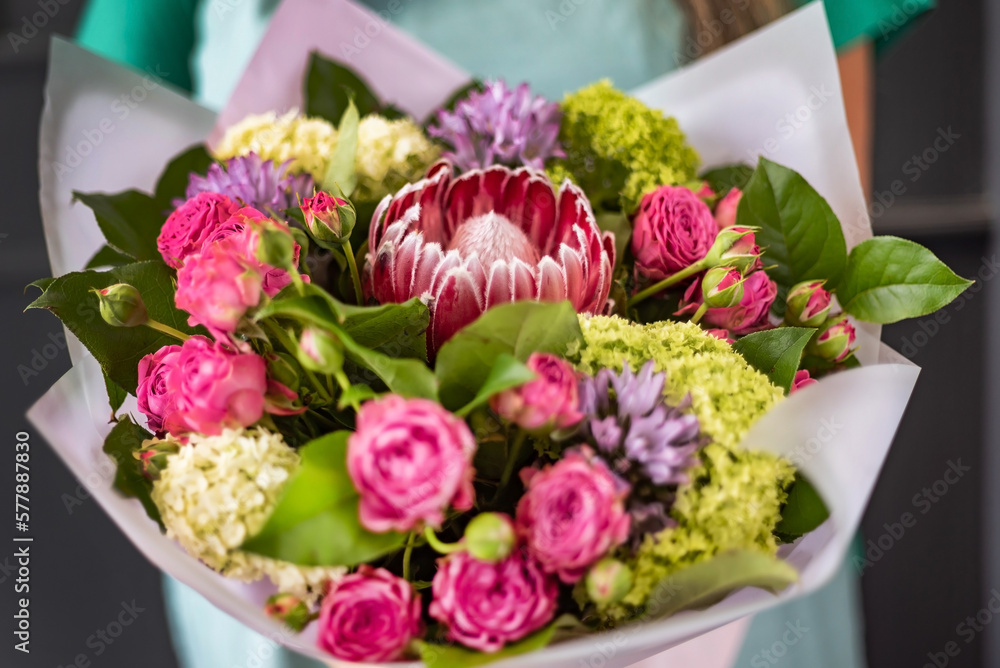 nice flowers in the hands
