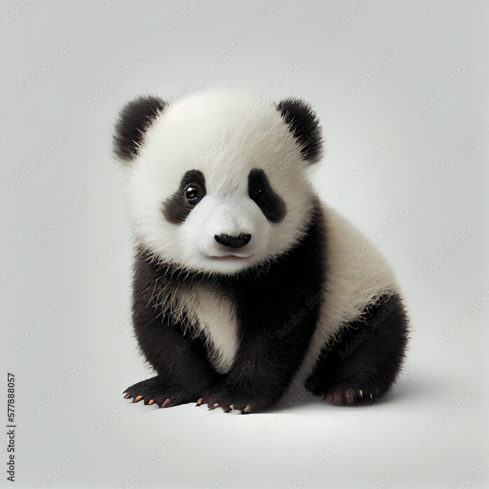 cute panda with white background, baby panda cute panda with white background, baby panda