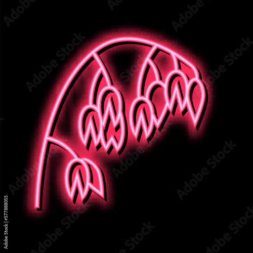 ear oatmeal neon glow icon illustration