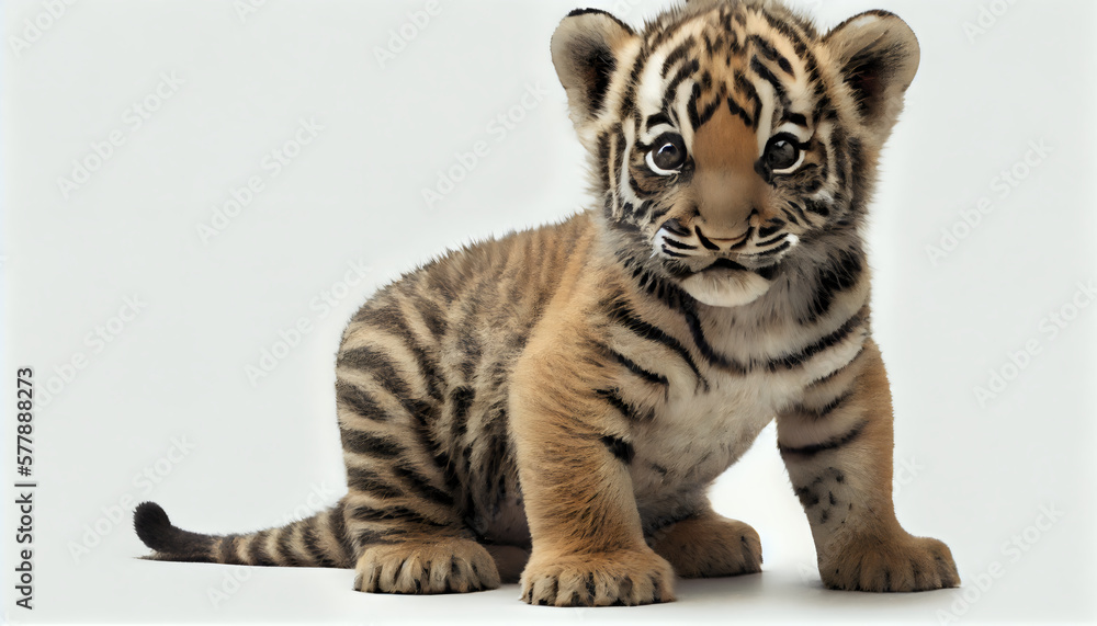 Obraz premium cute baby tiger, safari