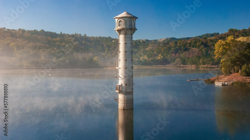 Water Tower on reservoir photo