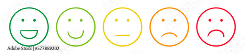Emoji face good and bad mood icons design collection. expression symbol.