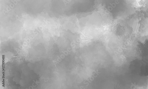 Gray watercolor background Sugar cotton clouds abstract wallpaper