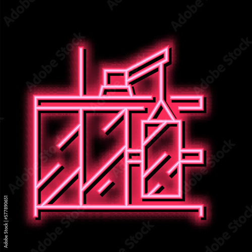 windows installation neon glow icon illustration