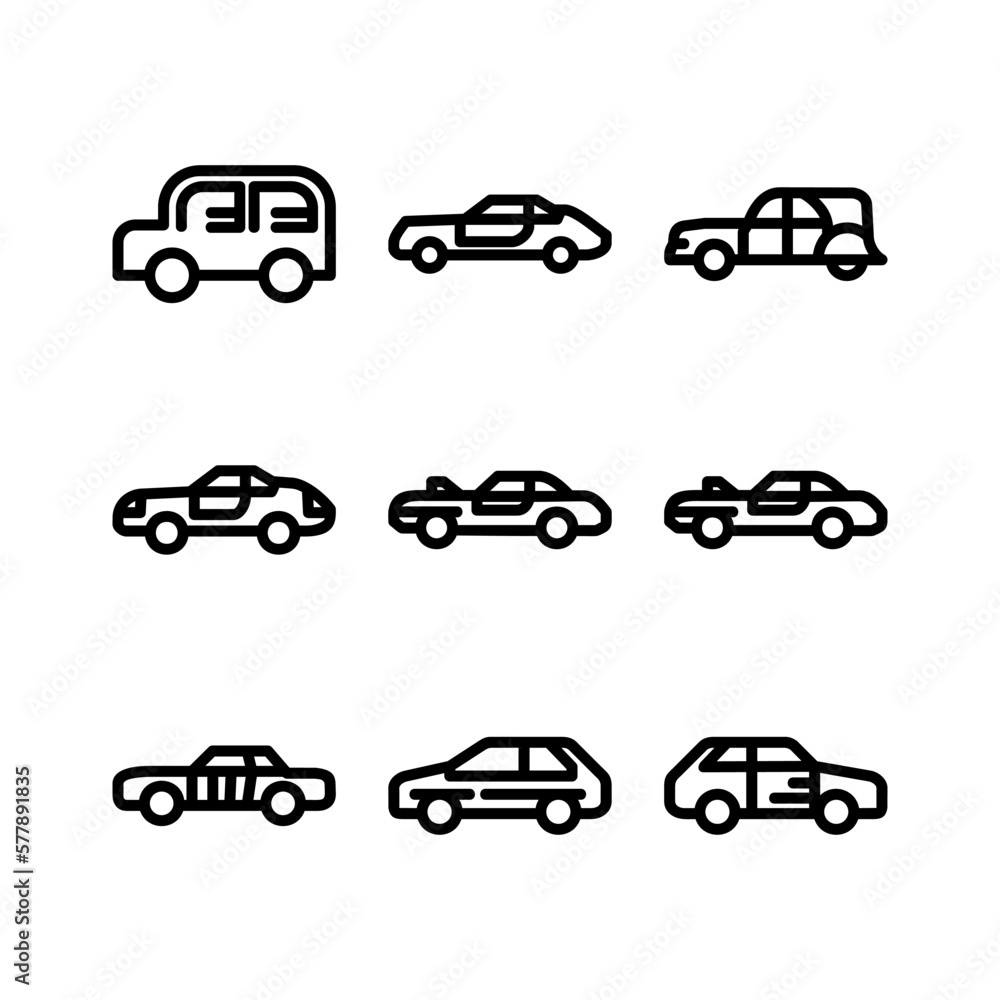 car icon or logo isolated sign symbol vector illustration - high-quality black style vector icons

