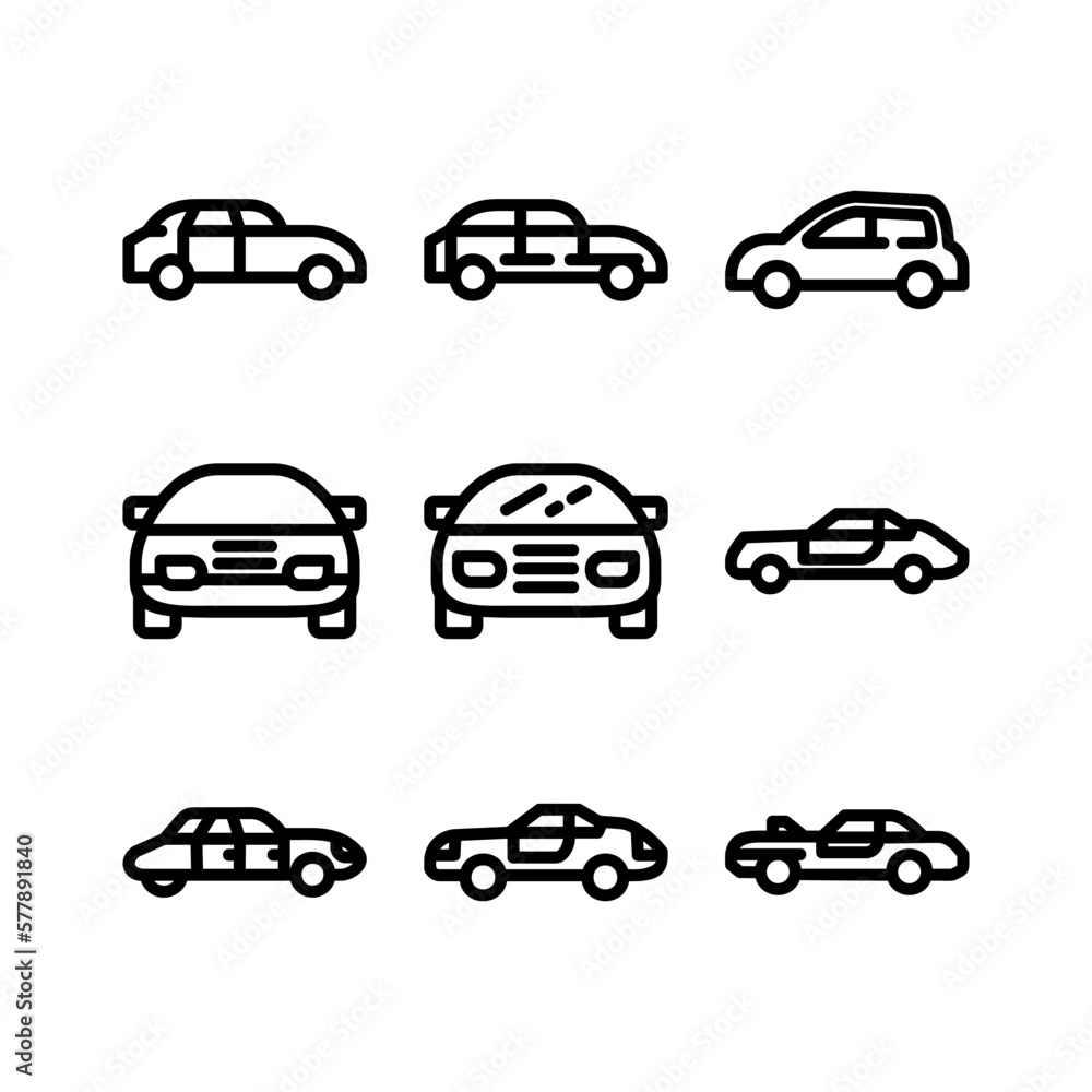 car icon or logo isolated sign symbol vector illustration - high-quality black style vector icons
