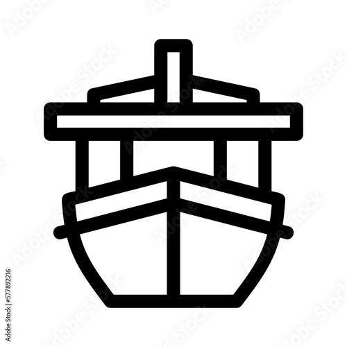 Print op canvas cruise icon or logo isolated sign symbol vector illustration - high-quality blac