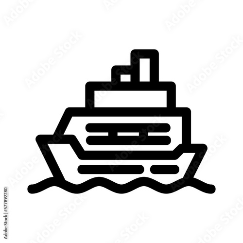 Fotótapéta cruise icon or logo isolated sign symbol vector illustration - high-quality blac