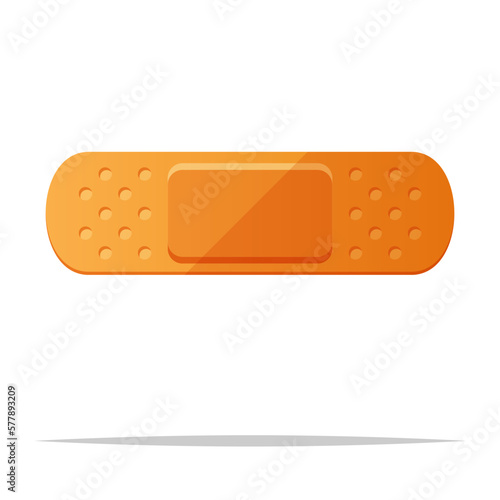 Adhesive bandage plaster vector isolated illustration