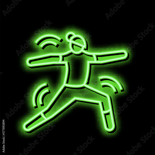 yoga leisure neon glow icon illustration
