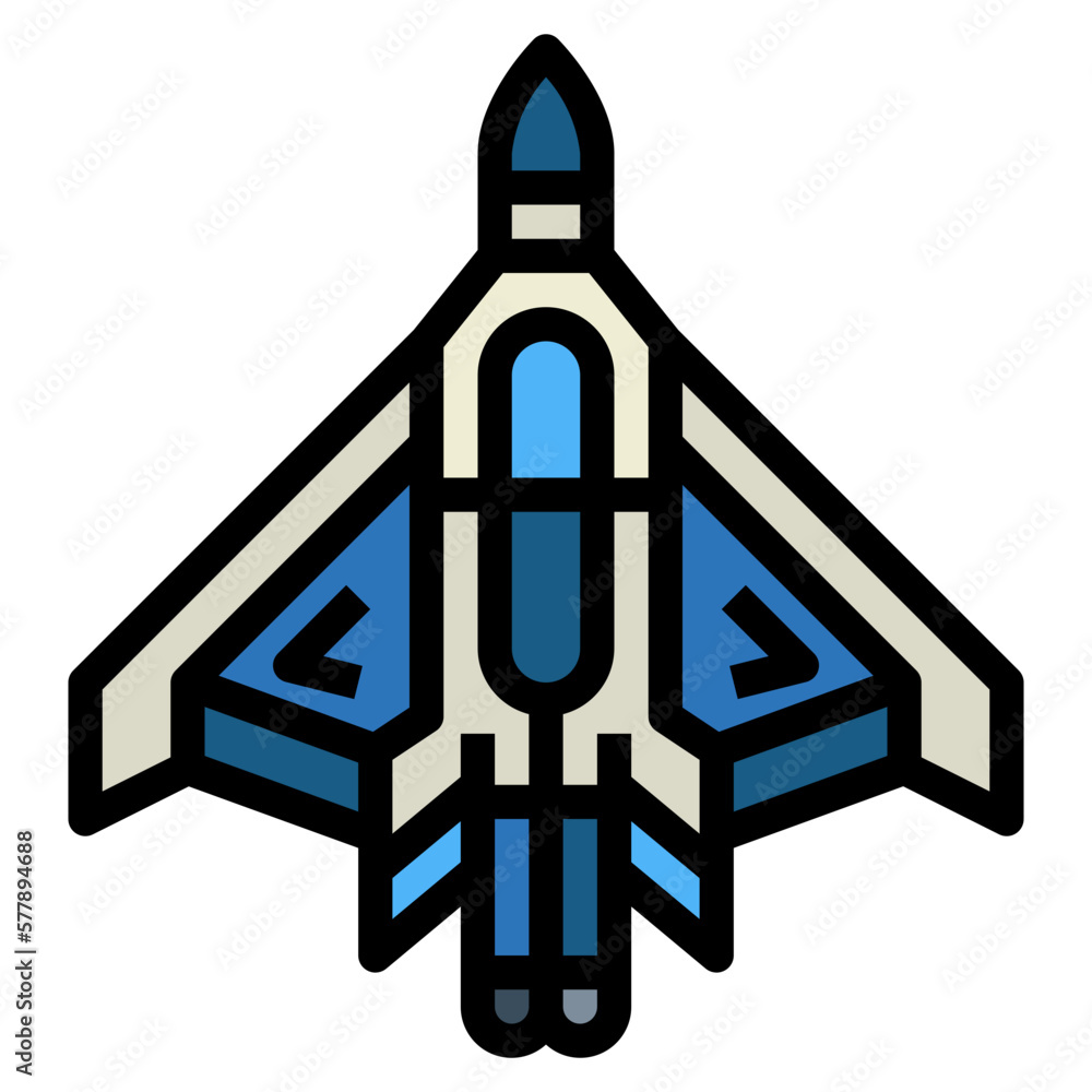 Scramjet filled outline icon style