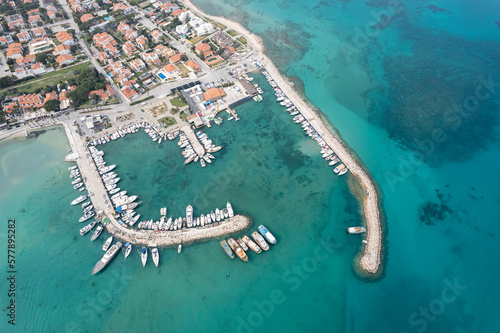 Fototapeta Naklejka Na Ścianę i Meble -  Ilıca Beach Drone Photo, Aegean Region Cesme, Izmir Turkey