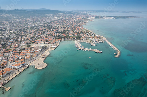 Ilıca Beach Drone Photo, Aegean Region Cesme, Izmir Turkey