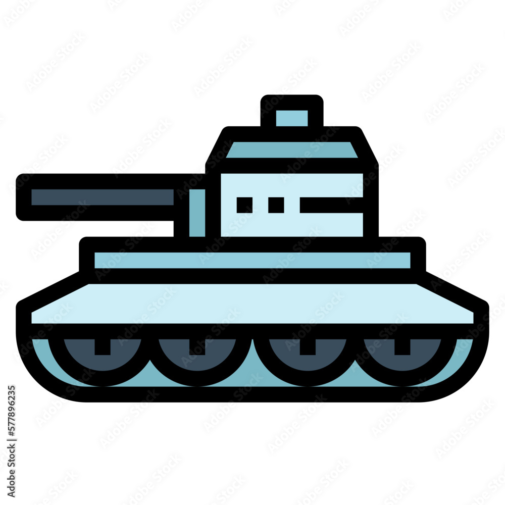 tank filled outline icon style