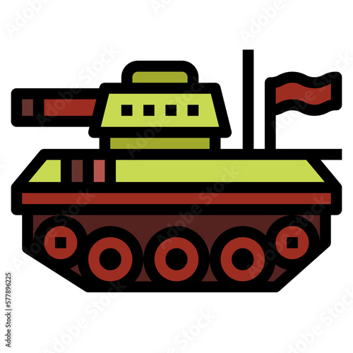 tank filled outline icon style