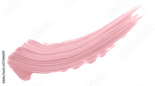 Shiny pink brush isolated on white background. Pastel colors.
