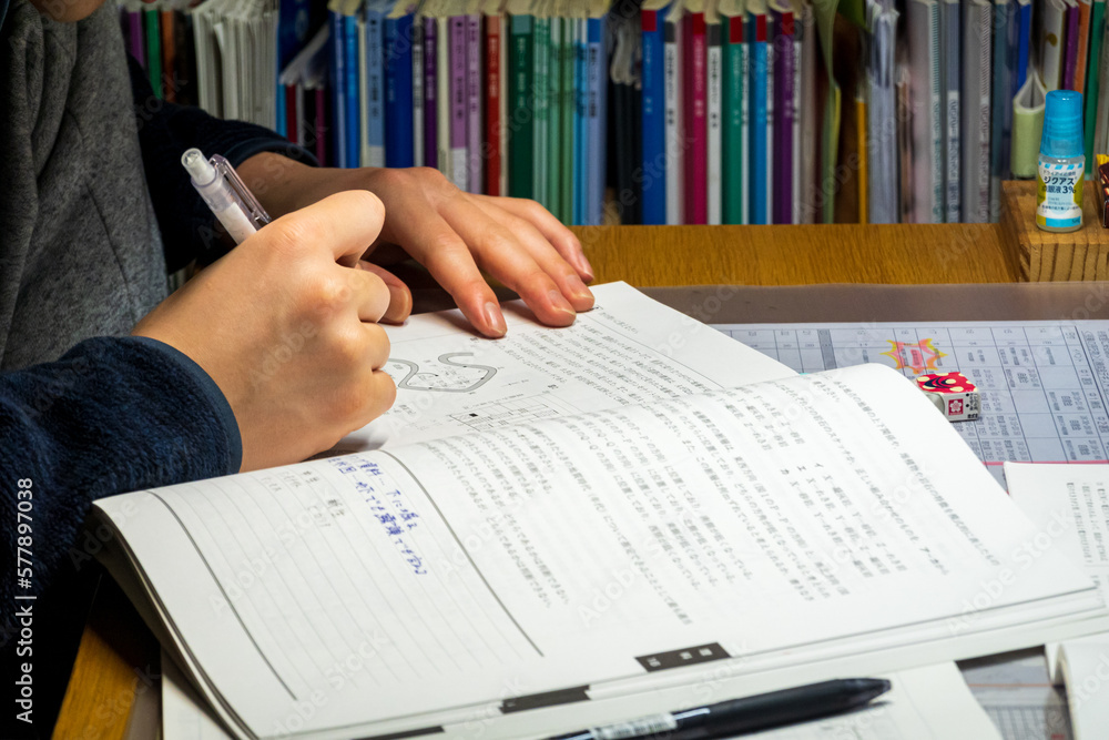 自宅で勉強する学生のイメージ Stock Photo | Adobe Stock
