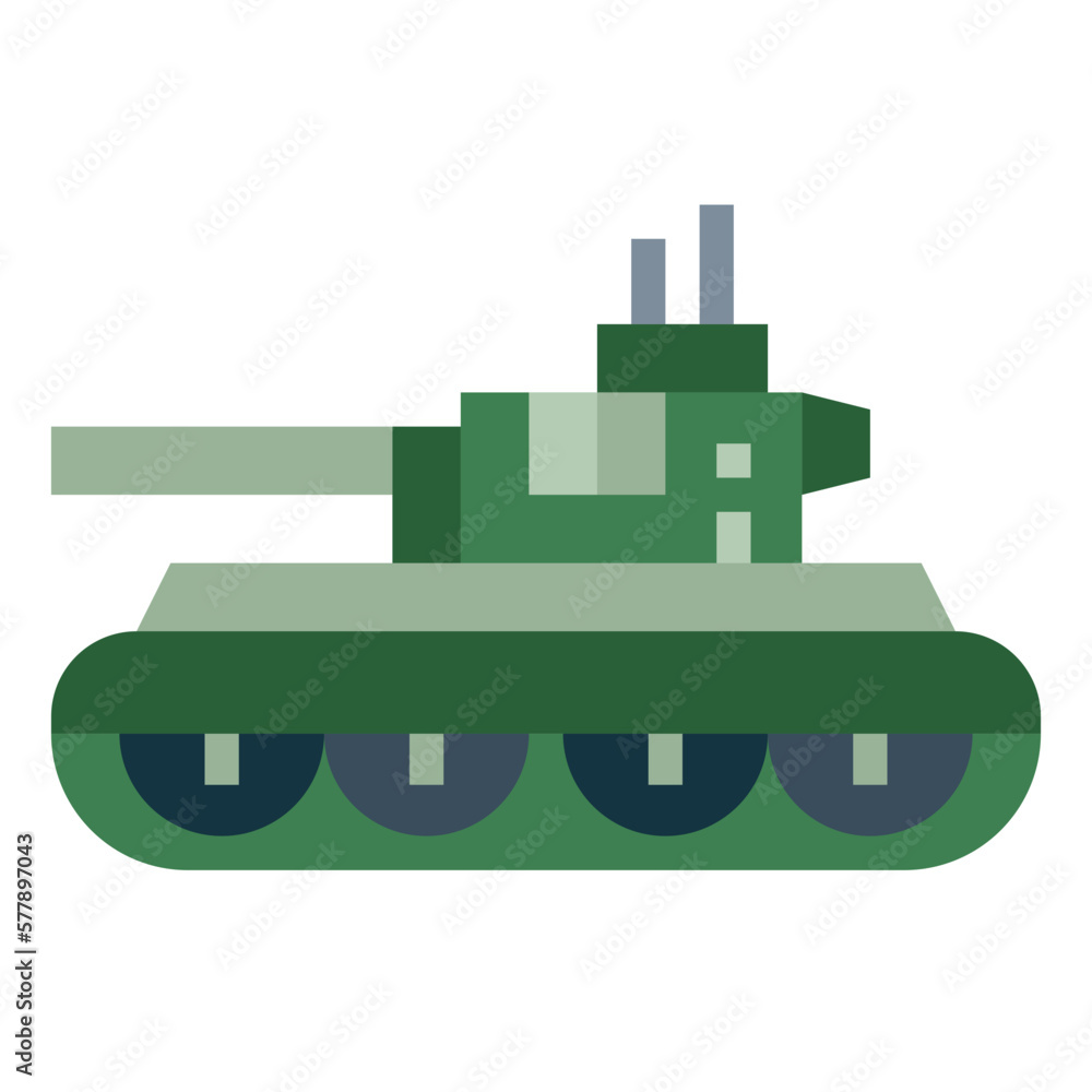 tank flat icon style