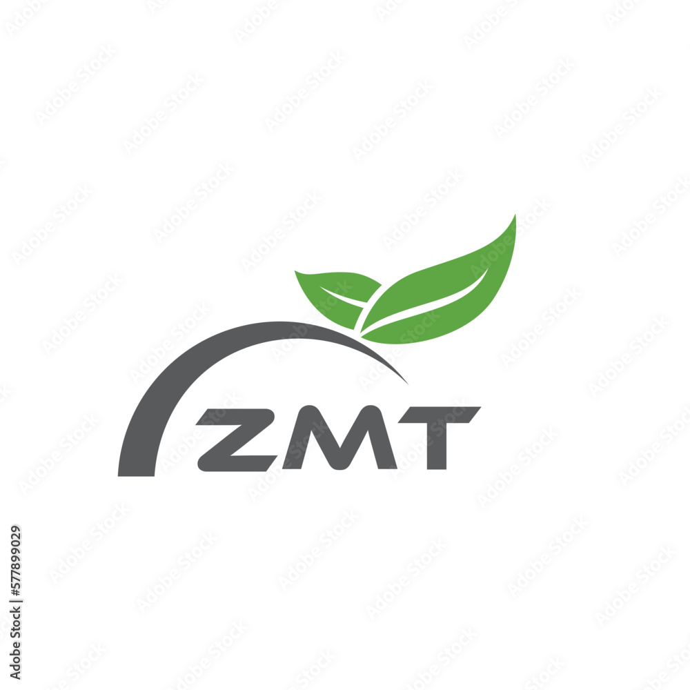 ZMT letter nature logo design on white background. ZMT creative initials letter leaf logo concept. ZMT letter design. ZMT letter nature logo design on white background. ZMT creative initials letter leaf logo concept. ZMT letter design.