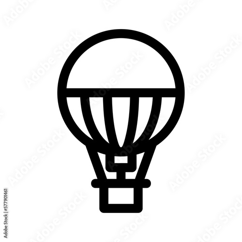 hot air balloon icon or logo isolated sign symbol vector illustration - high quality black style vector icons
