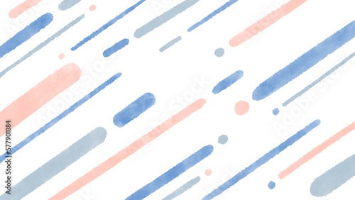 Nuance color geometric pattern background cute hand drawn watercolor illustration / ニュアンスカラーの幾何学模様の背景 かわいい手描きの水彩イラスト