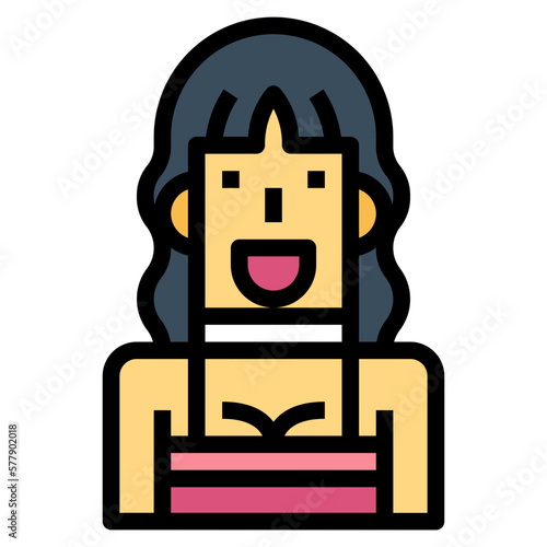 hostess filled outline icon style