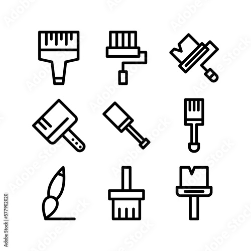 paint brush icon or logo isolated sign symbol vector illustration - high quality black style vector icons 