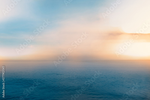 sea scenery with soft sunlight sky natural background