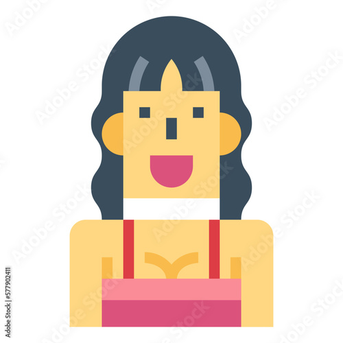hostess flat icon style