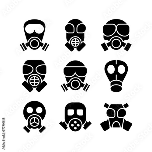 gas mask icon or logo isolated sign symbol vector illustration - high quality black style vector icons
