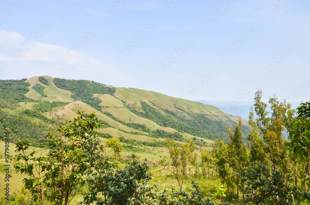 Mullayangiri range of mountains in Chikmagalur, India