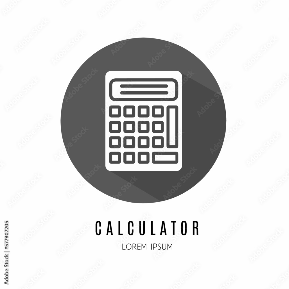 Vecteur Stock Calculator logo. Illustration of calculator in flat. Stock  vector. | Adobe Stock