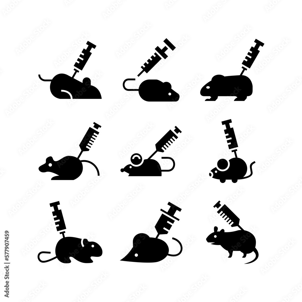 Fototapeta premium science rat injection icon or logo isolated sign symbol vector illustration - high quality black style vector icons 