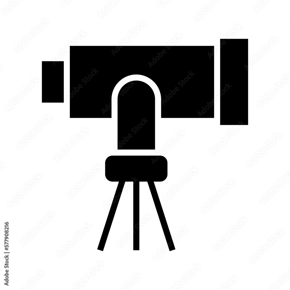 telescope icon or logo isolated sign symbol vector illustration - high quality black style vector icons
