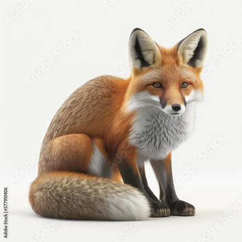 portrait of an adorable fox generative AI