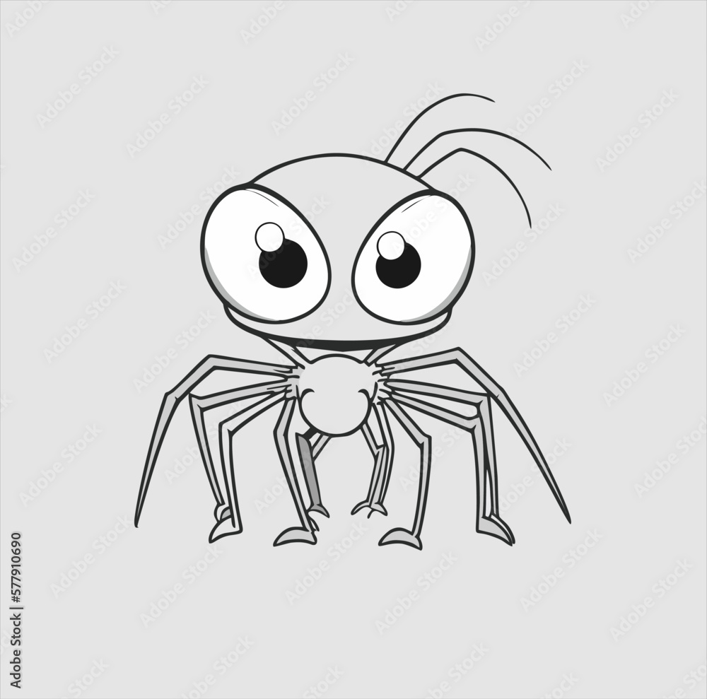 spider animal vector. spider icon illustration
