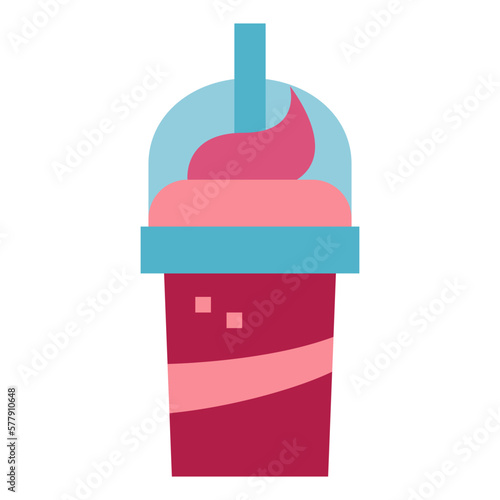 slurpee flat icon style